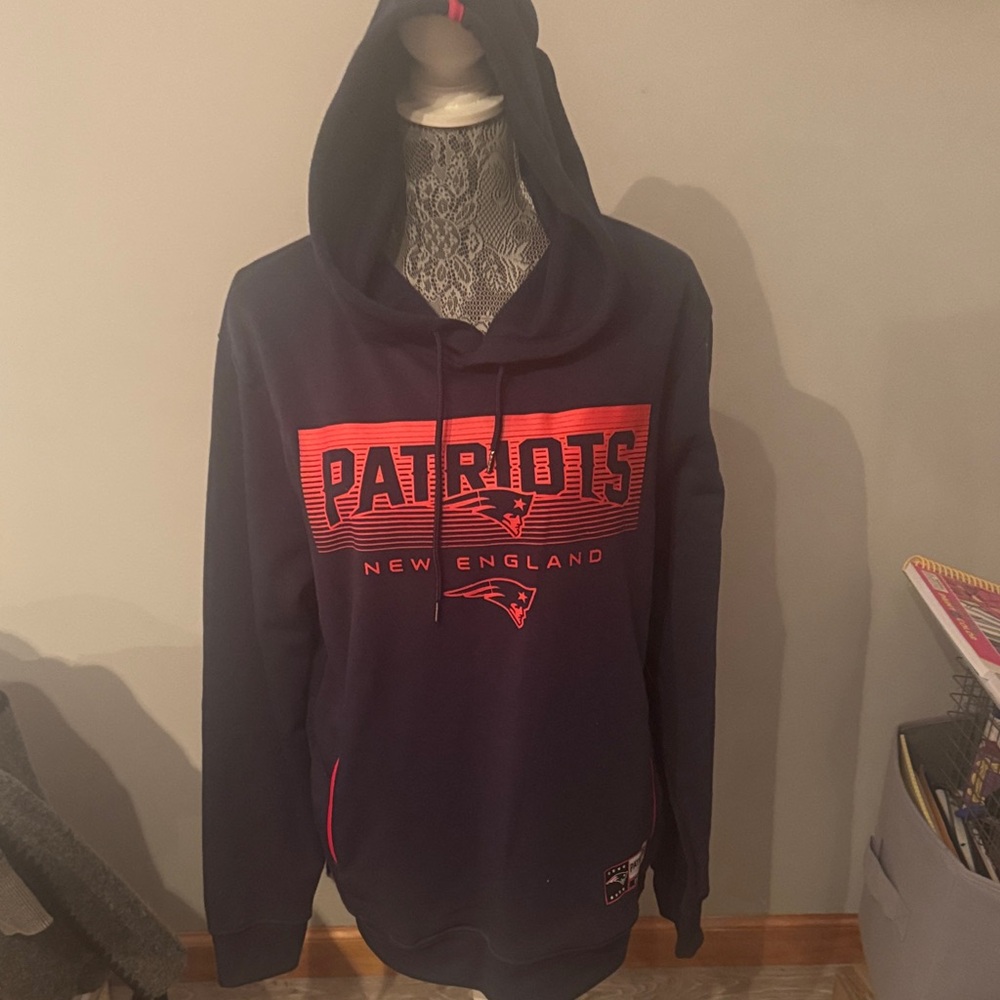 NFL New England Patriots Navy and Red Hoodie